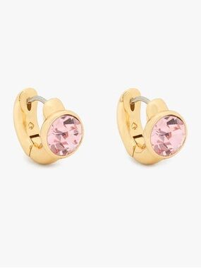 NWT $58 kate spade Keep Sparkling Round Huggies - Pink/Gold